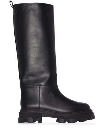Shop black Gia Couture X Pernille Tubular combat boots with Express Delivery - Farfetch