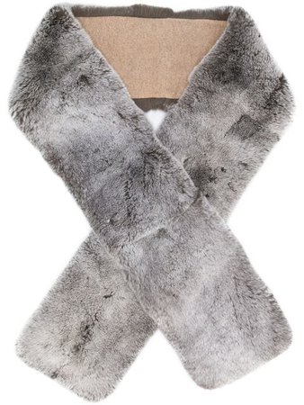 N.Peal Cashmere & rabbit fur scarf