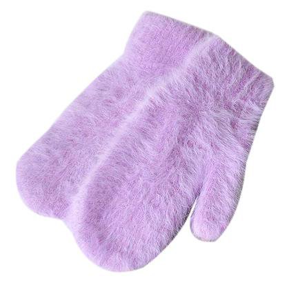 Panda Superstore PS-HOM3480678011-YAN01873 Women Mittens Warm Thicker Gloves Knitting Winter Gloves, Purple