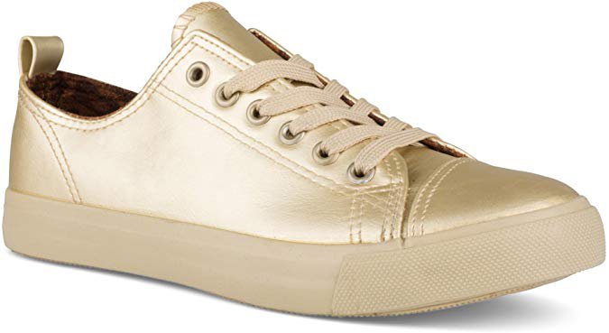gold sneakers