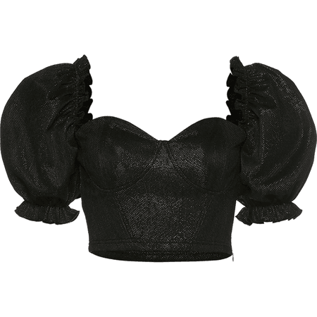 JESSICABUURMAN – KNORA Puff Sleeves Cropped Top