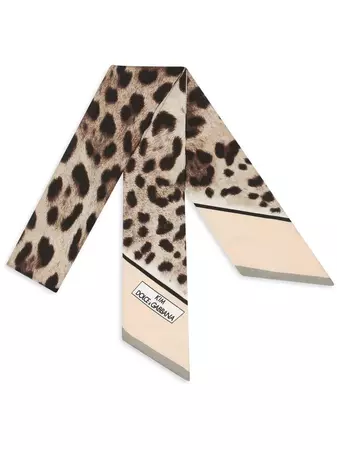 Dolce & Gabbana KIM DOLCE&GABBANA leopard-print Silk Scarf - Farfetch