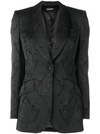 Dolce & Gabbana Brocade Blazer F293QTFJRC9 Black | Farfetch