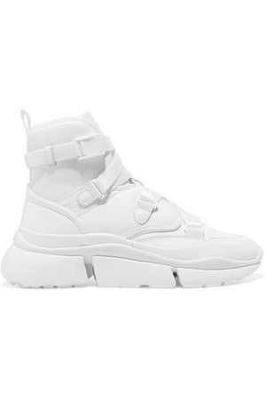 Chloé | Sonnie leather high-top sneakers | NET-A-PORTER.COM