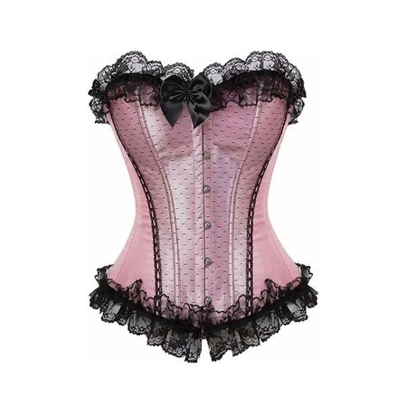 pink&black corset top