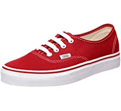 Amazon.com | Vans Authentic Core Classic Sneakers, Red/White/Red, 10 Women/8.5 Men | Skateboarding