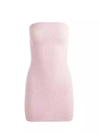 Leia Strapless Embellished Mini Dress In Pink Lace | Alice And Olivia
