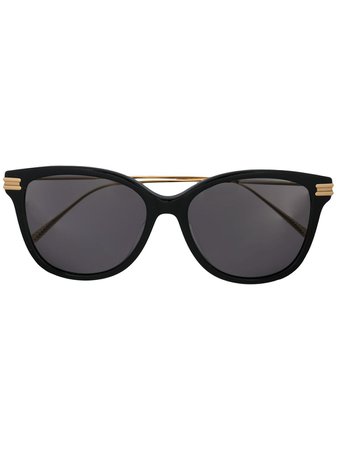 Bottega Veneta Eyewear ribbon detail square-frame sunglasses - FARFETCH