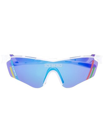 White Iceberg Visor Sunglasses | Farfetch.com