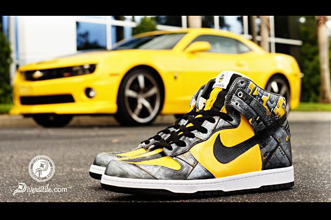 Yellow and Black Sneakers