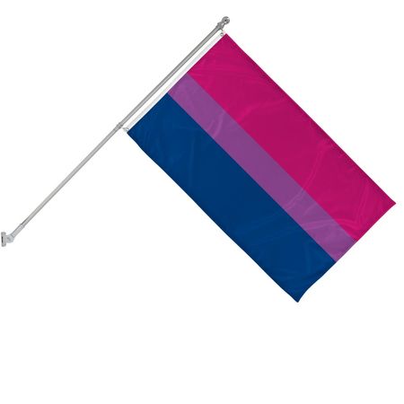 Vispronet 3ft x 5ft Bisexual Flag, 6ft Flagpole, Polyester Fabric - Walmart.com