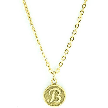 Letter B Necklace Gold Letter B Necklace Gold Initial B | Etsy