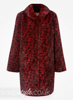 red leopard print fur coat - Google Search