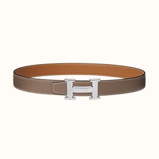 H Strie belt buckle & Reversible leather strap 32 mm | Hermes UK
