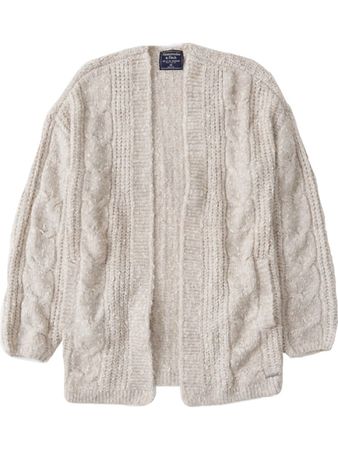 Aberctombie&Fitch Puffed Sleeve Cable Cardigan