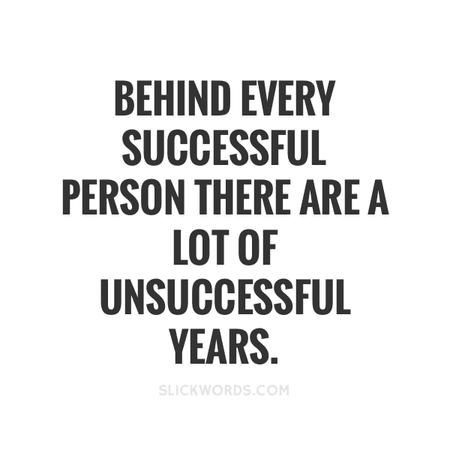 Behind every successful person there are a lo | Slickwords
