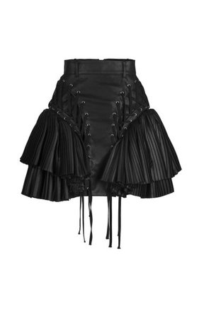 Toplina Studded Waxed Denim Mini Skirt By Unttld | Moda Operandi