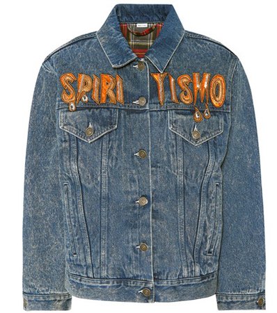 Spiritismo embellished denim jacket