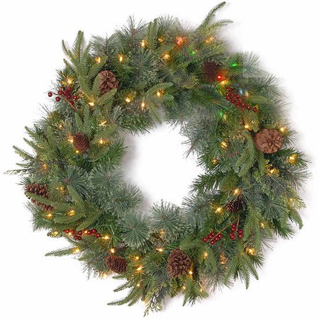 National Tree Co. 24in Colonial Feel Real Indoor/Outdoor Christmas Wreath