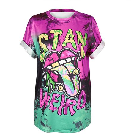 Amazon.com: MHOTCIG Fashion Couple Tops Women Summer Casual T Shirt Punk Sleeve Printed T-Shirts,T-007,Medium: Clothing