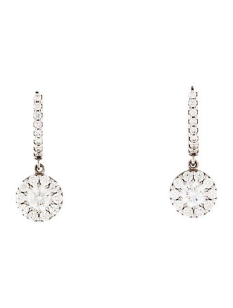 Hearts on Fire 18K 1.49ctw Diamond Drop Earrings - Earrings - HOF20130 | The RealReal