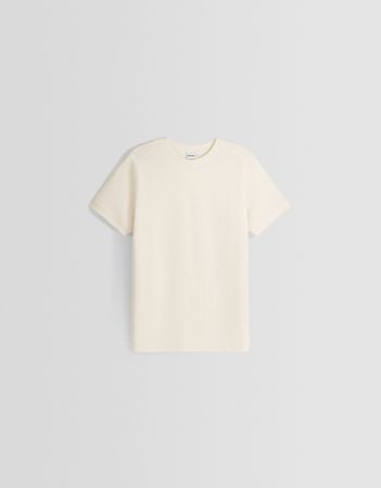 Textured short-sleeve T-shirt - T-shirts - Men | Bershka