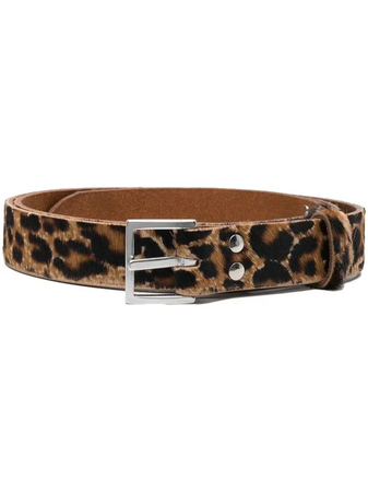 Martine Rose cheetah-print calf-hair belt $242