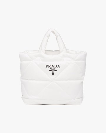 White Padded Re-Nylon tote bag | Prada