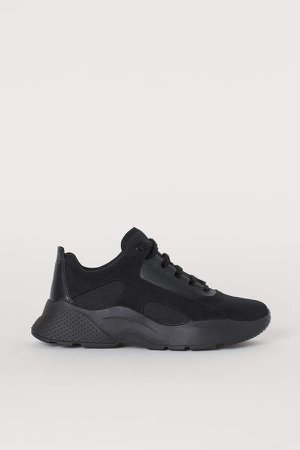 Chunky-soled Sneakers - Black