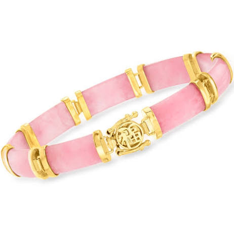 pink gold jade bracelet