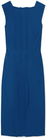 Pintucked Cady Dress - Cobalt blue