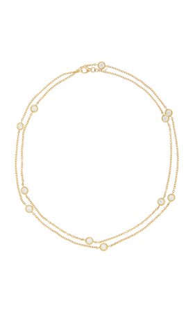 18k Yellow Gold Nesting Gem "by The Pinch" Necklace With Diamonds By Octavia Elizabeth
