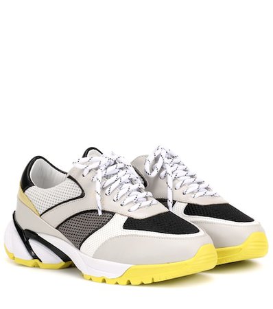Tech Runner leather sneakers