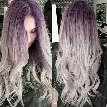 Violet to Silver Hair