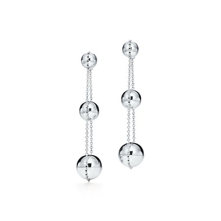 Tiffany HardWear triple drop earrings in sterling silver. | Tiffany & Co.