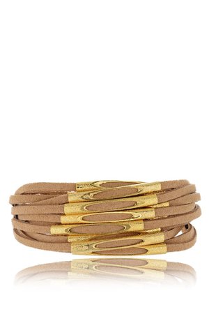 PETITE GAUBERT LOIS Brown Leather Strands Bracelet – PRET-A-BEAUTE.COM