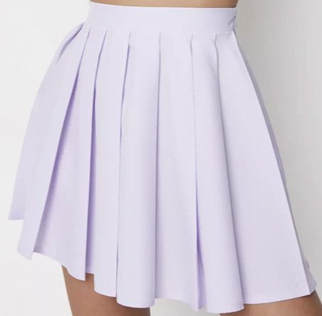lilac pleated tennis skirt