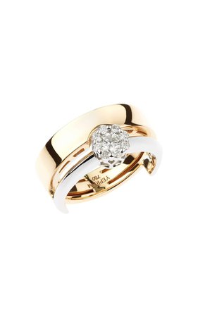 18k White & Pink Gold Strada Ring By Yeprem | Moda Operandi