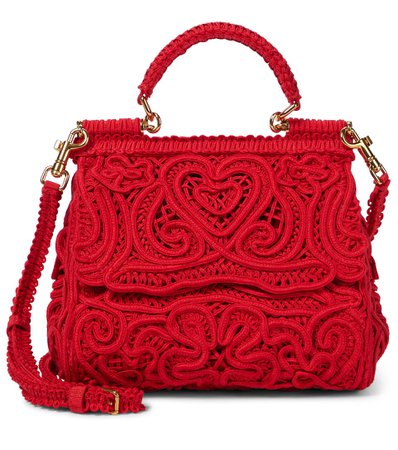 Dolce & Gabbana - Sicily Mini lace shoulder bag | Mytheresa