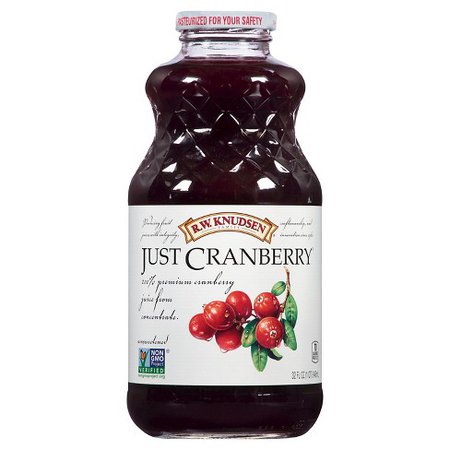 cranberry juice in glass bottle