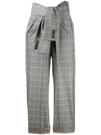 Alexander Wang tie waist check trousers - Fast Global Shipping, Free Returns