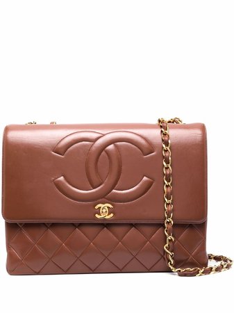 Chanel Pre-Owned 1991-1994 CC diamond-quilted shoulder bag - FARFETCH