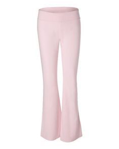 pink flared leggings