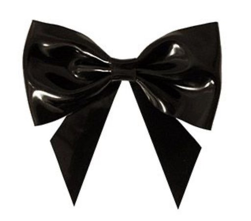 Black leather bow/top