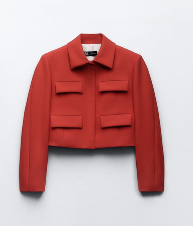 Zara red blazer jacket