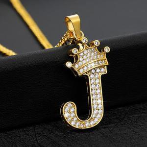 Letter Initial Necklace Name Gold Chain Bling Ice Royal Crown Crystal – Dan's Collectibles and More