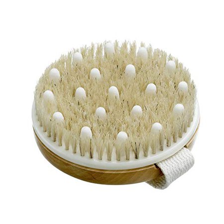 Amazon.com : Dry Brushing Body Brush - Best for Exfoliating Dry Skin, Lymphatic Drainage and Cellulite Treatment - Organic Spa Exfoliation and Massage Scrub Brush with Natural Boar Bristles : Beauty
