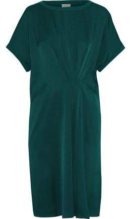 Linana Pleated Satin-crepe Dress