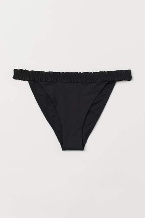 Cheeky Tie Bikini Bottoms - Black