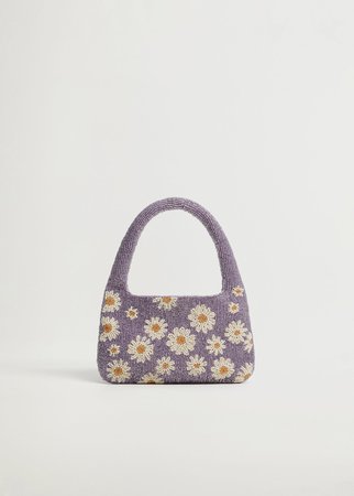 Flower bead mini bag - Woman | Mango Denmark